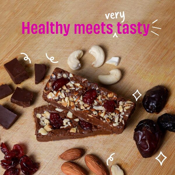 The Whole Truth - Energy Bars | Cocoa Cranberry Fudge | Pack of 6 x 40g - Image 6